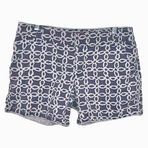 BLUE & WHITE CASUAL SHORTS | 2 | SUPER COMFY RELAXED FIT W/ GEOMETRIC PATTERN